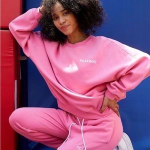 Pacsun playboy pink crewneck (worn once)